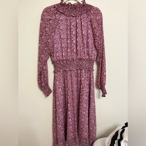 O.P.T size medium floral vibrant midi dress